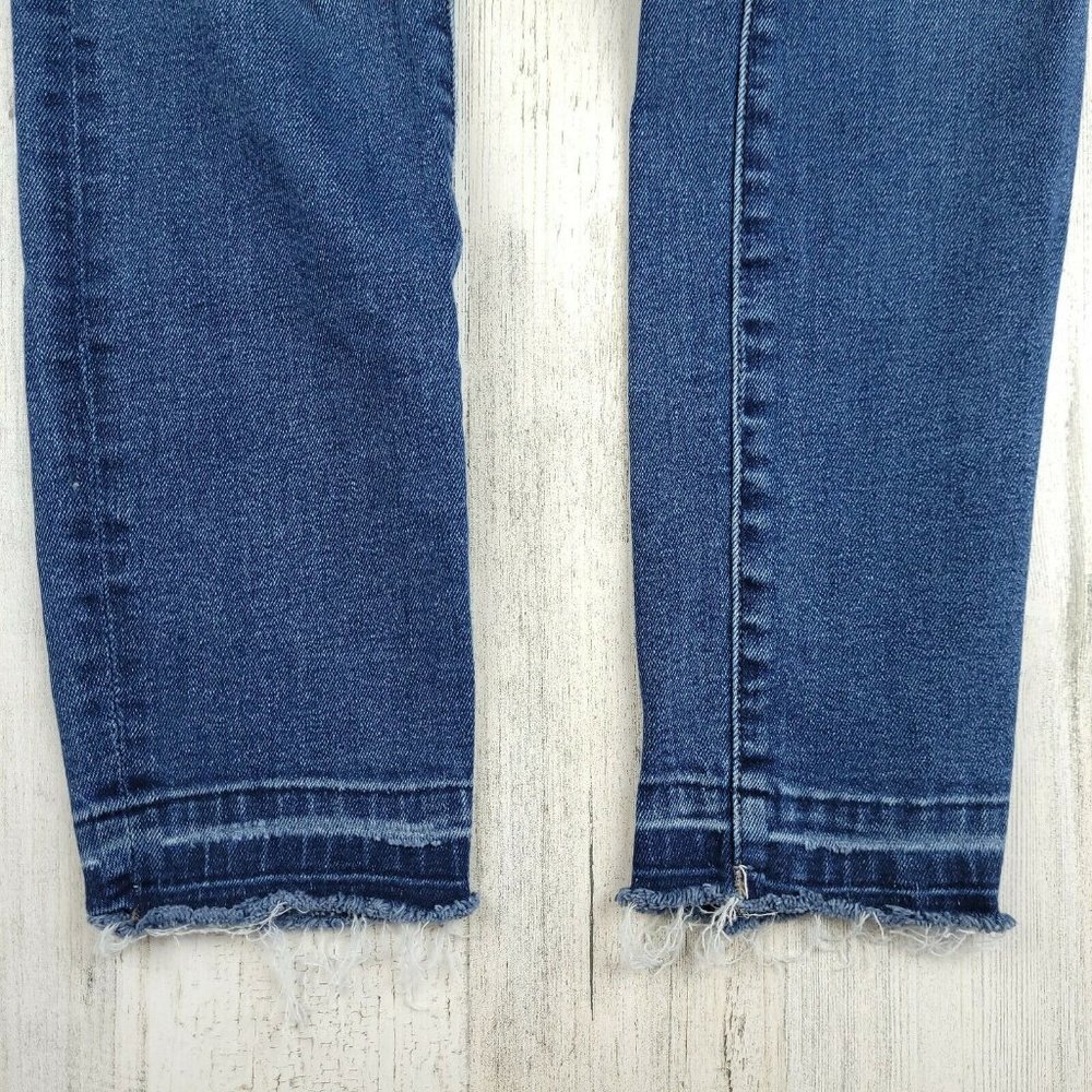 DL1961 Margaux Instasculpt Ankle Skinny Cracked Blue Jeans Size 28 (30x28) EUC - Picture 4 of 10